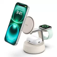 Беспроводное зарядное устройство Belkin Ultracharge Pro Qi2 25W 3-in-1 Stand