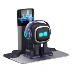 Living.ai EMO Go Home AI Desktop Pet Robot + беспроводная станция GO HOME Черный