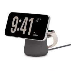 Док-станция для беспроводной зарядки Belkin BOOST↑CHARGE™ PRO 2-в-1 с MagSafe Угольно-серый