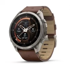 Garmin Fenix 9 Pro - 51mm, inReach, Titanium with Walnut Leather Band