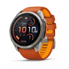 Garmin Fenix 9 Pro - 51mm, inReach, Titanium with Autumn Orange/Spark Orange Silicone Band